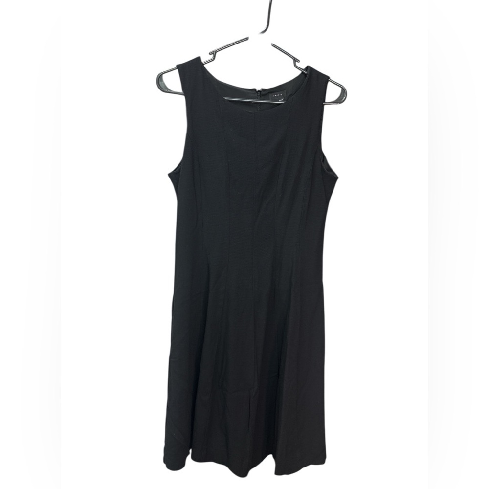 Theory Black Fit and Flare Mini Dress‎ Wool Blend Size 6 - Picture 2 of 4